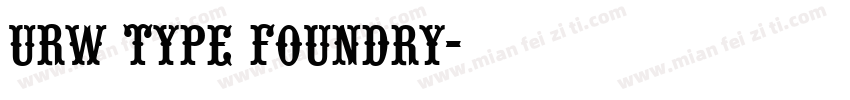 URW Type Foundry字体转换